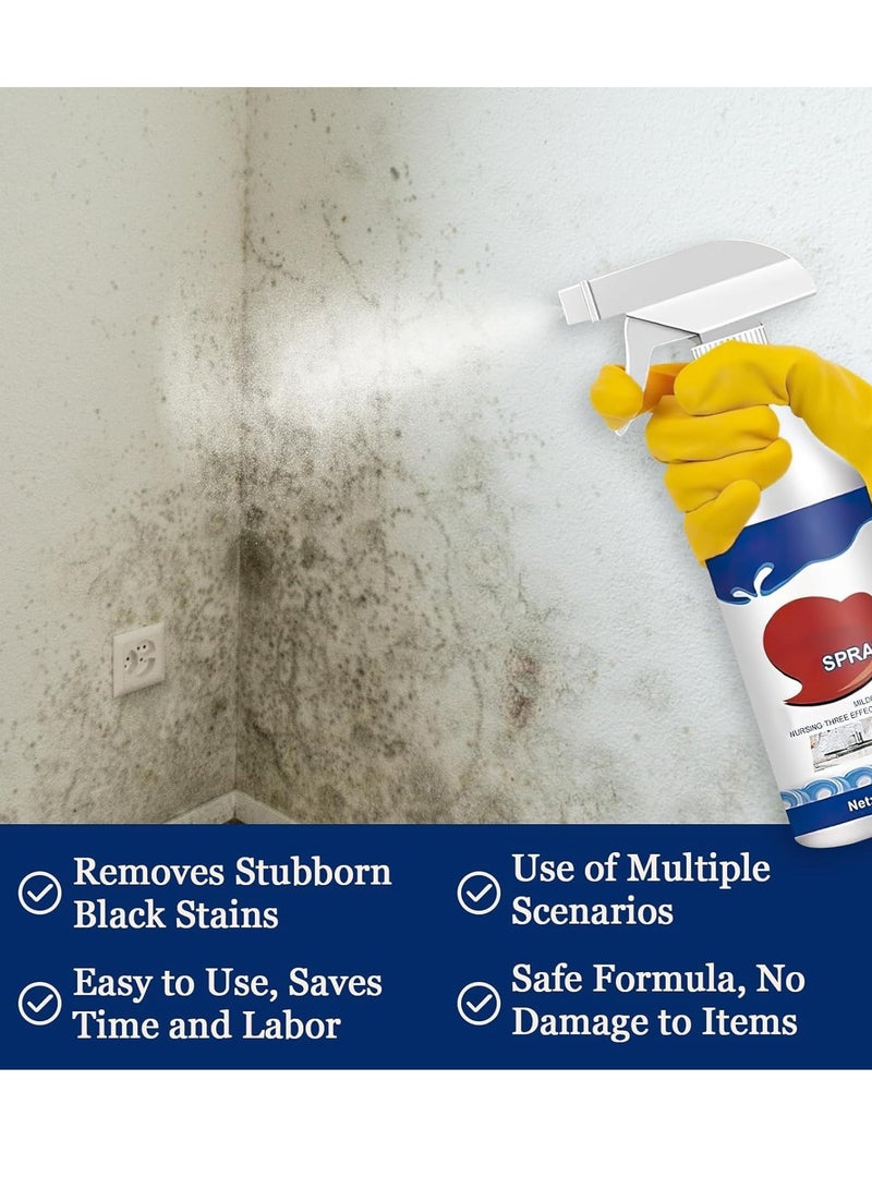 SYOSI Mold Remover Gel Quick Acting Foaming Stain Spray Cleaner Foam, All Purpose Household Suitable for Walls Tiles Floors Sinks Bathtubs and Toilets 2 Pcs - Image 3