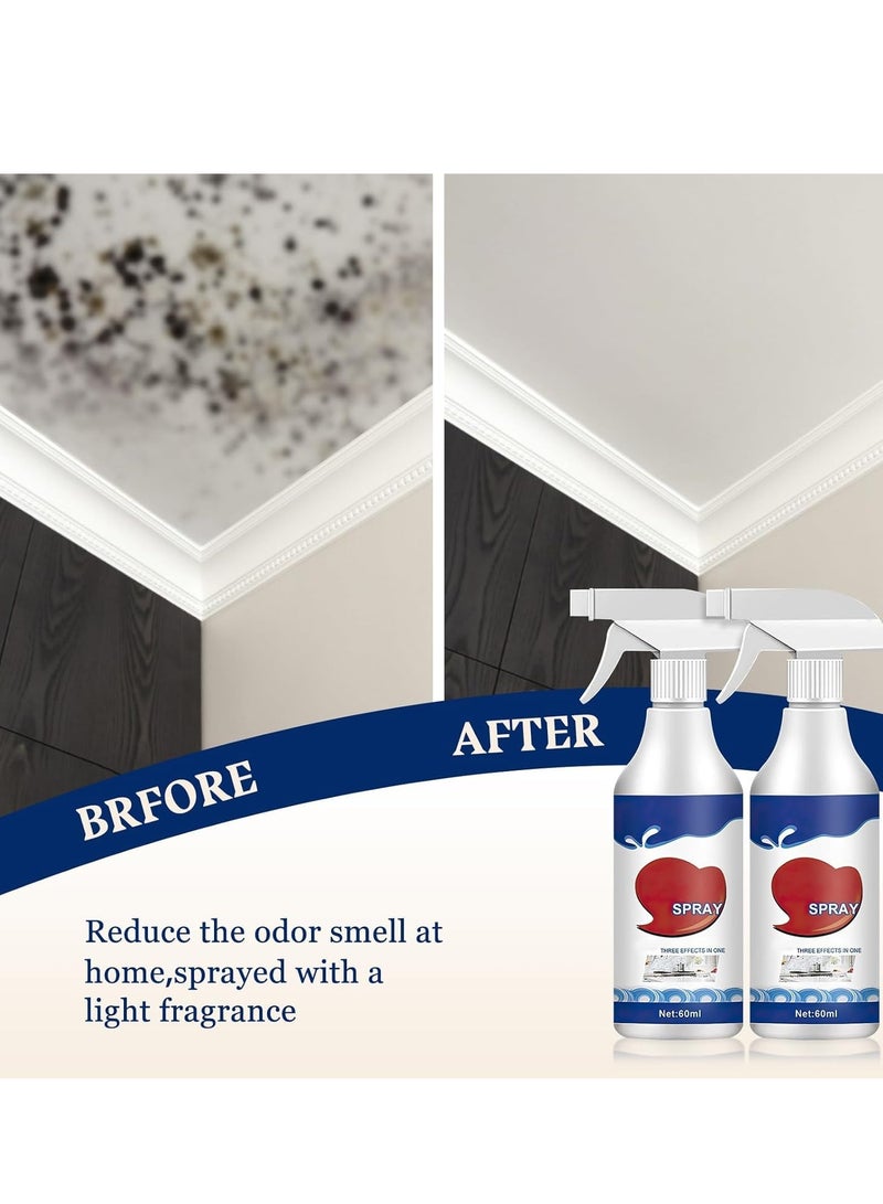 SYOSI Mold Remover Gel Quick Acting Foaming Stain Spray Cleaner Foam, All Purpose Household Suitable for Walls Tiles Floors Sinks Bathtubs and Toilets 2 Pcs - Image 4