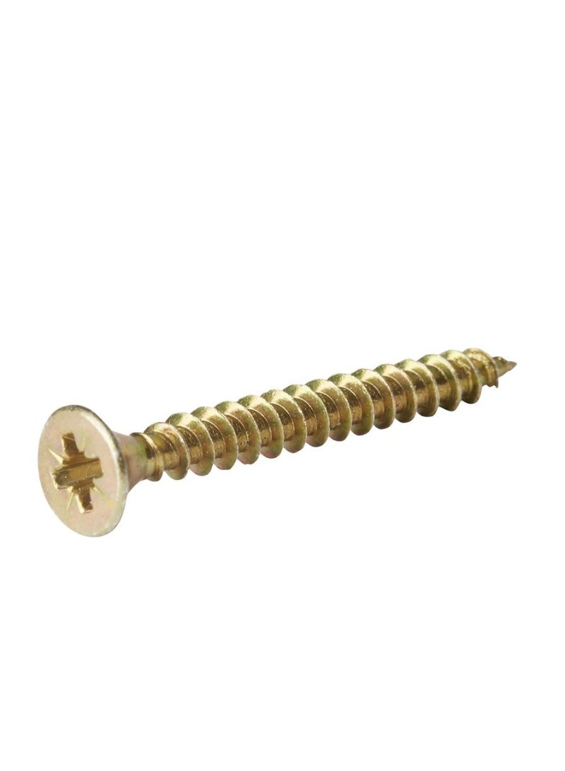 Zinc Plated Carbon Steel Wood Screw Pack 5 X 50 Mm 100 Piece