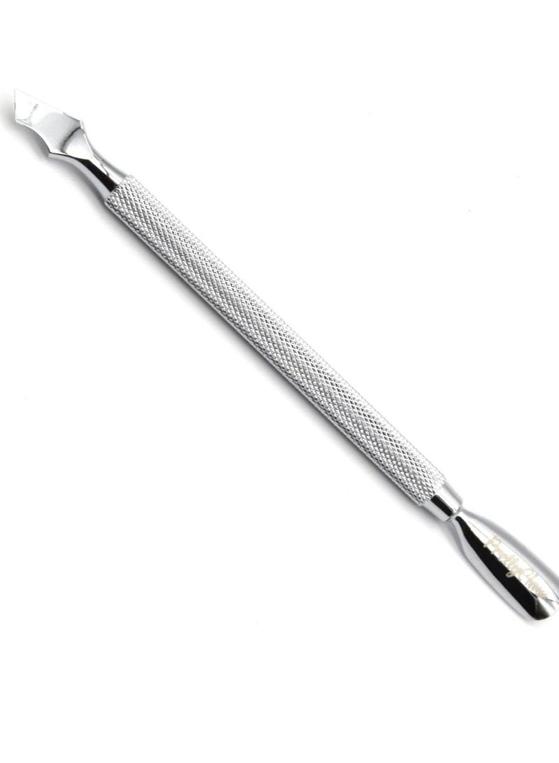 Professional Salon Quality Stainless Steel Double-Sided Cuticle Pusher for Manicure and Pedicure with Curved Edge - Image 1