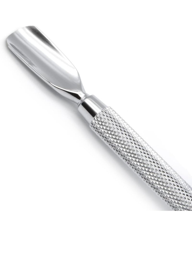 Professional Salon Quality Stainless Steel Double-Sided Cuticle Pusher for Manicure and Pedicure with Curved Edge - Image 4
