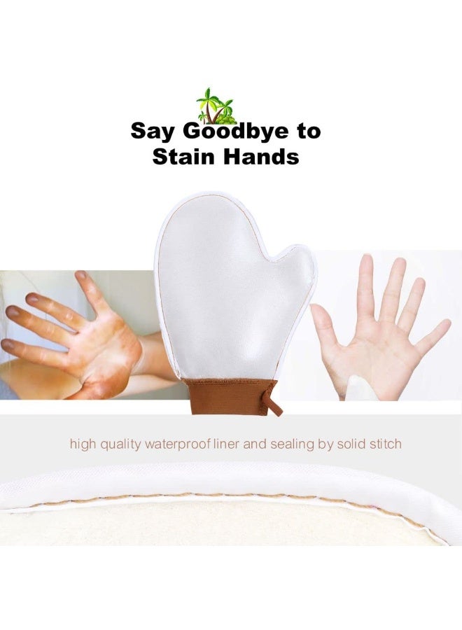 2 قطعة قفاز تطبيق اسمرار ذاتي، قفاز طويل فائق النعومة مع تصميم للإبهام لتطبيق كريم الاسمرار الذاتي بشكل سهل وموحد - Image 3