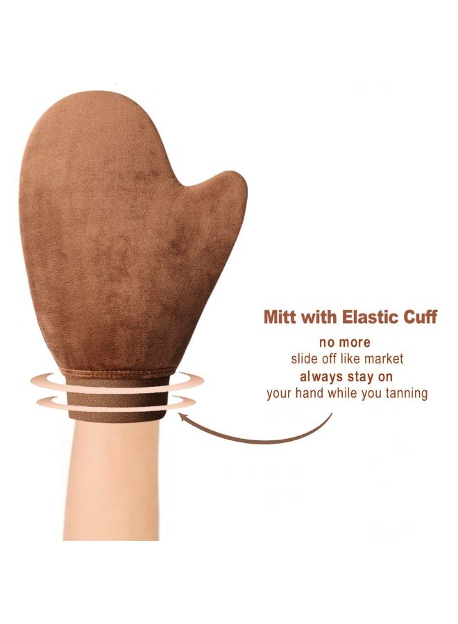 2 قطعة قفاز تطبيق اسمرار ذاتي، قفاز طويل فائق النعومة مع تصميم للإبهام لتطبيق كريم الاسمرار الذاتي بشكل سهل وموحد - Image 2