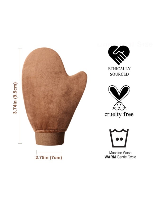 2 قطعة قفاز تطبيق اسمرار ذاتي، قفاز طويل فائق النعومة مع تصميم للإبهام لتطبيق كريم الاسمرار الذاتي بشكل سهل وموحد - Image 5