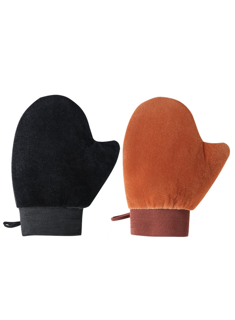 2 قطعة قفاز تطبيق اسمرار ذاتي، قفاز طويل فائق النعومة مع تصميم للإبهام لتطبيق كريم الاسمرار الذاتي بشكل سهل وموحد - Image 1