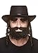Mustaches Self Adhesive Novelty Realistic Traper Fake Beard Fake Mustache and Fake Eyebrows Black Color - Image 3