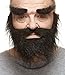 Mustaches Self Adhesive Novelty Realistic Traper Fake Beard Fake Mustache and Fake Eyebrows Black Color - Image 2