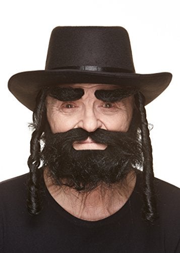 Mustaches Self Adhesive Novelty Realistic Traper Fake Beard Fake Mustache and Fake Eyebrows Black Color - Image 5
