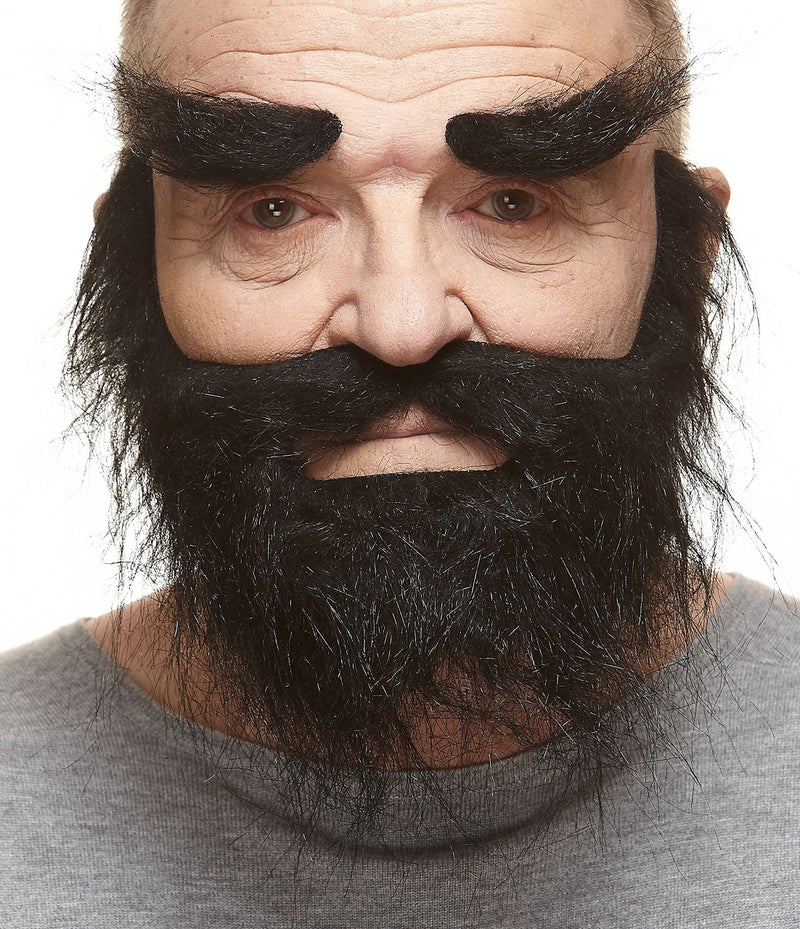 Mustaches Self Adhesive Novelty Realistic Traper Fake Beard Fake Mustache and Fake Eyebrows Black Color - Image 4