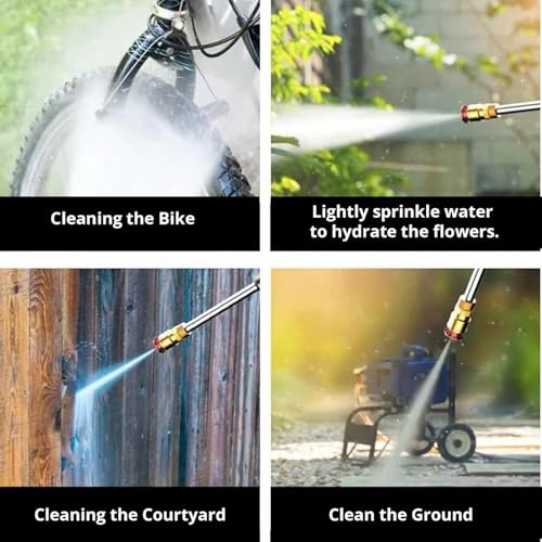 Pivalo 48V Double Battery Cordless High Pressure Washer with Adjustable 3 in 1 Nozzle, 5M Hose Pipe and Foam Cannon Portable Water Sprayer Gun Machine for Car & Bike Washing (Black) - Image 5