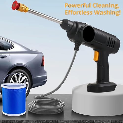Pivalo 48V Double Battery Cordless High Pressure Washer with Adjustable 3 in 1 Nozzle, 5M Hose Pipe and Foam Cannon Portable Water Sprayer Gun Machine for Car & Bike Washing (Black) - Image 3
