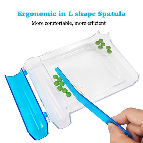 Medarchitect Right Hand Pill Counting Tray with Spatula (Clear - L Shape) - Image 2