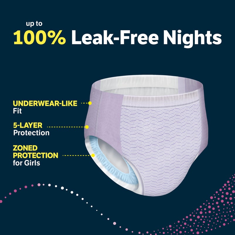 Goodnites Girls' Nighttime Underwear, Size XXL (120-165 lbs), 24 Ct (2 Packs of 12), Packaging May Vary - Image 5