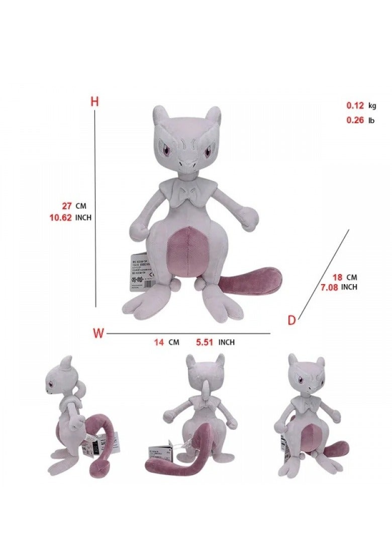 Bluejw 1-Piece Pocket Monsters Figure Mewtwo Plush Toys 27cm - Image 3