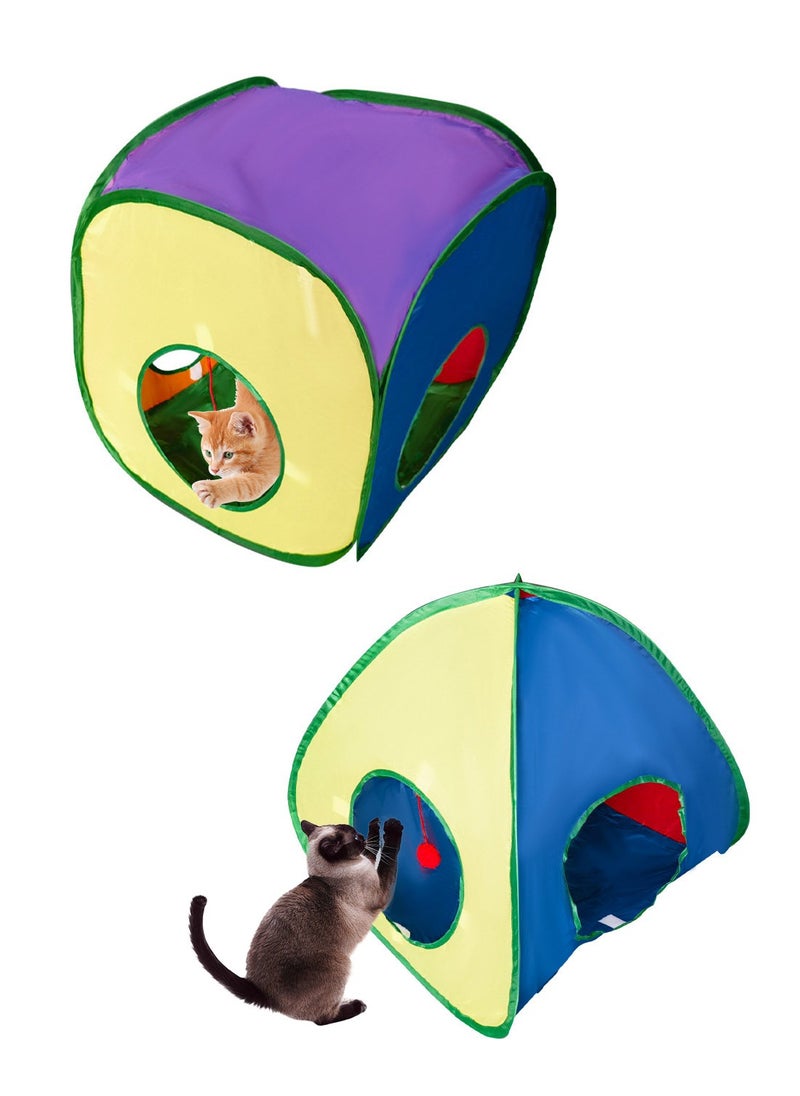 Kidle Cat Toys Tunnel and Cube Set Interactive Kitten Toys for Indoor Cats Chase and Exercise for Kittens  - Image 4
