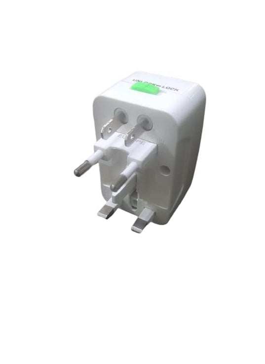 Generic Universal World Charger Adapter Plug All in one Travel AC Power Adapter Converter to UKUSEUAU Plug Socket Electrical White  - Image 5