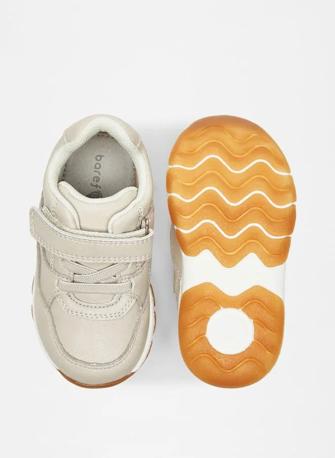 Barefeet Textured Sneakers with Hook and Loop Closure