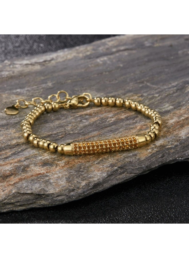 زنك سوار زينك النسائي من الفولاذ المقاوم للصدأ الذهبي | ZFBR003G - Image 4