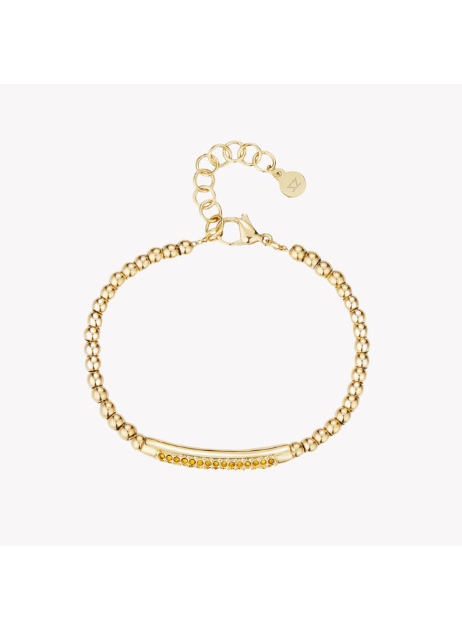 زنك سوار زينك النسائي من الفولاذ المقاوم للصدأ الذهبي | ZFBR003G - Image 2