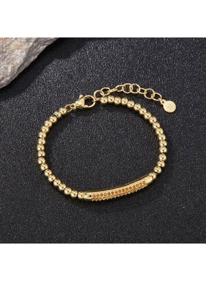 زنك سوار زينك النسائي من الفولاذ المقاوم للصدأ الذهبي | ZFBR003G - Image 5