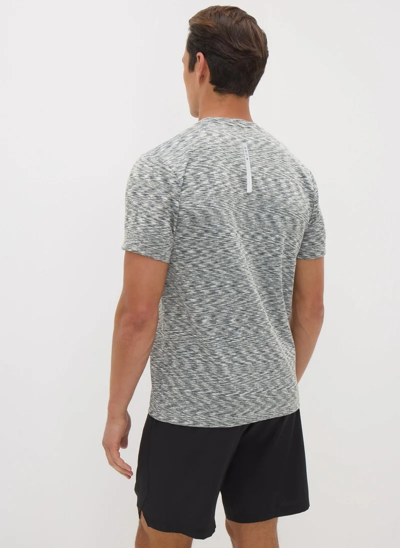Matalan Souluxe Grey Texture Space Dye T-Shirt