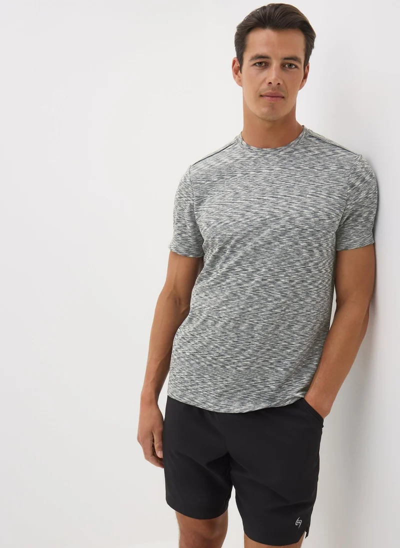 Matalan Souluxe Grey Texture Space Dye T-Shirt