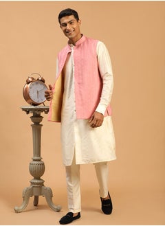 Men's Black Viscose Kurta, Pyjama & Dupatta Set
