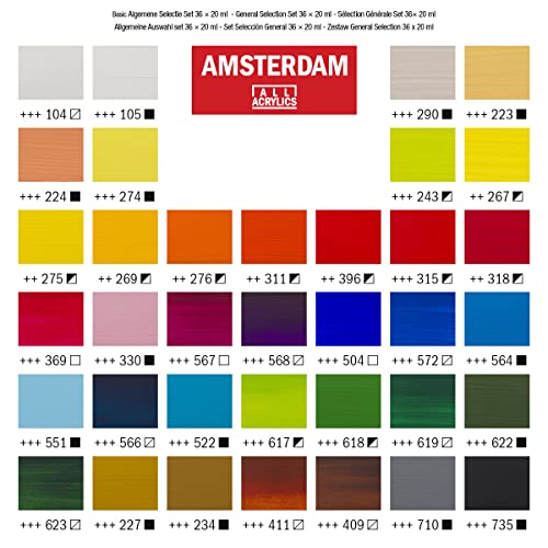 Amsterdam Standard Series acrylic paint general selection set | 36 x 20 ml (17820437) - Image 4