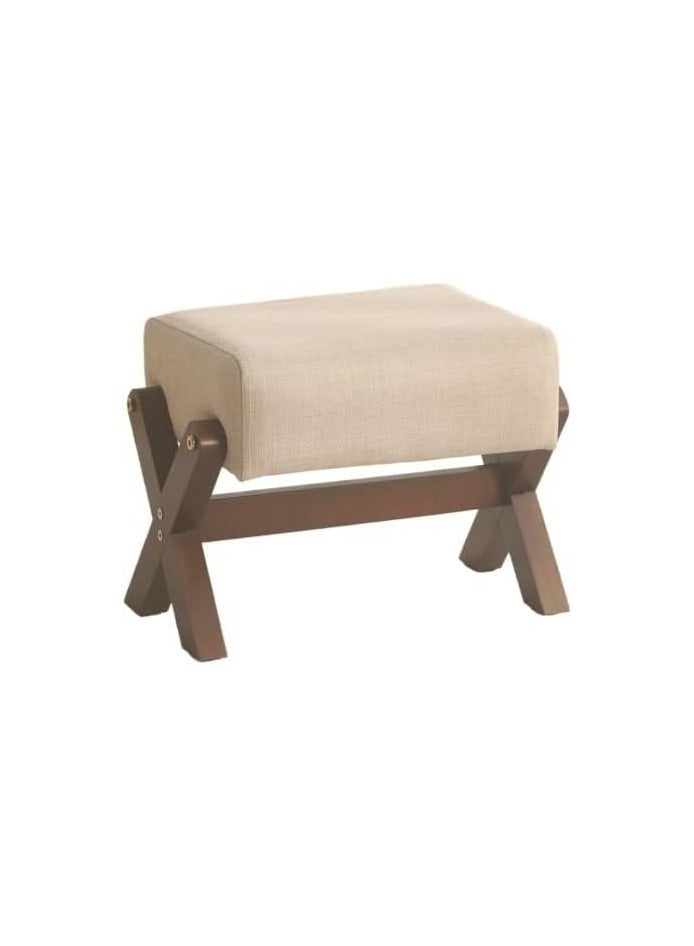 Footboard Bench Solid Wood Shoe Changing Stool Household Entrance Door Low Stool Shoe Changing Living Room Coffee Table Stool Sofa Stool - Image 1