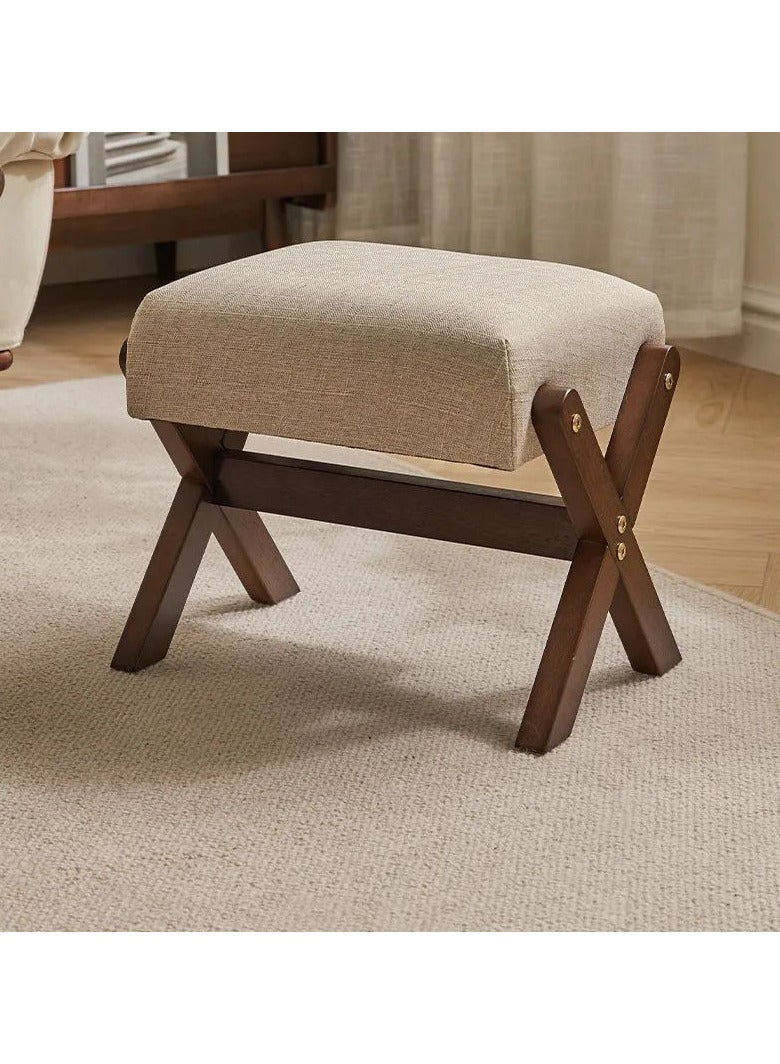 Footboard Bench Solid Wood Shoe Changing Stool Household Entrance Door Low Stool Shoe Changing Living Room Coffee Table Stool Sofa Stool - Image 2