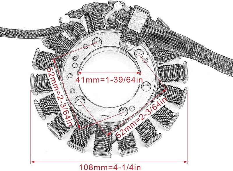 Wivplex Magneto Engine Generator Stator Coil for LTR450 - Image 2