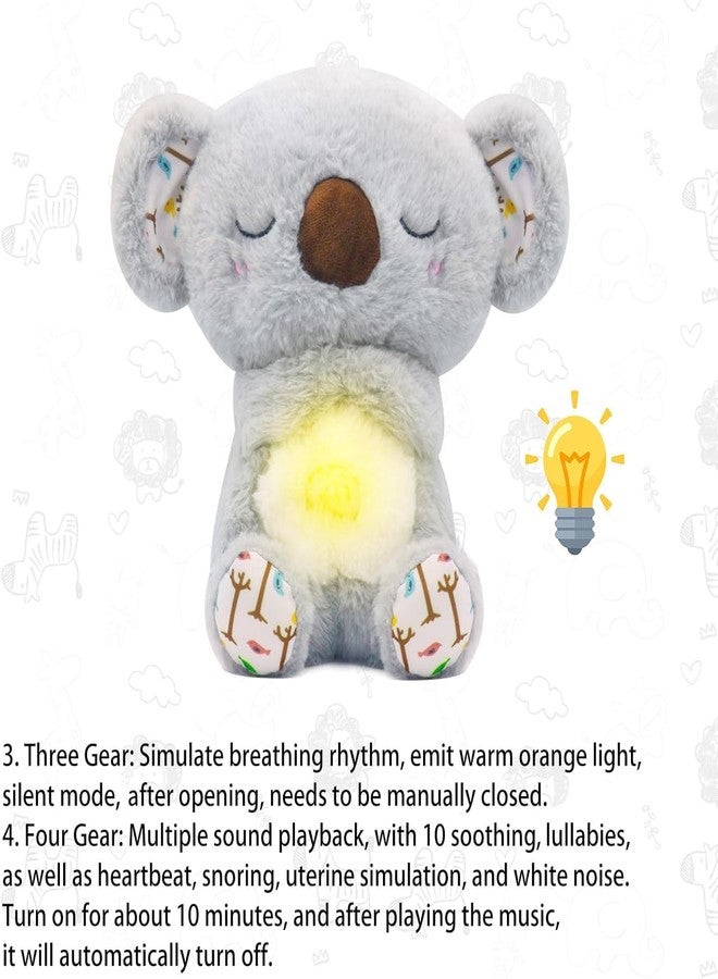 rytopt Breathing Stuffed Animal, Anxiety Relief Koala, Mush Plushies for Anxiety and Sleep, Four Gear Adjustment, Volume Control, Rhythmic Breathing Motion with Music Lights - Image 4