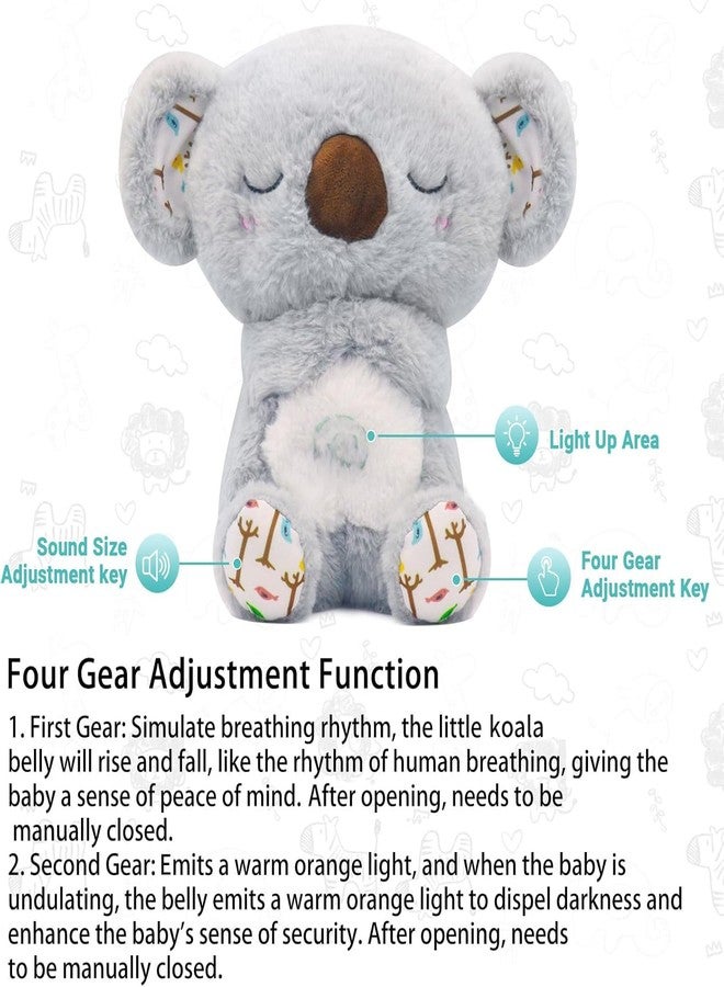 rytopt Breathing Stuffed Animal, Anxiety Relief Koala, Mush Plushies for Anxiety and Sleep, Four Gear Adjustment, Volume Control, Rhythmic Breathing Motion with Music Lights - Image 3