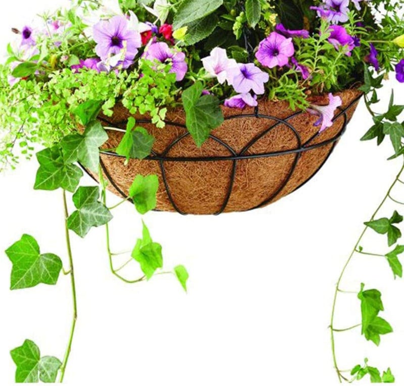 EROCK 2PCS Round Replacement Coco Liner for Hanging Basket - 24 inch Foldable Coco Pad for 16/14 / 12 inch Coconut Fiber Plant Basket Liner, Garden Planter Flower Pot (Round) - Image 5