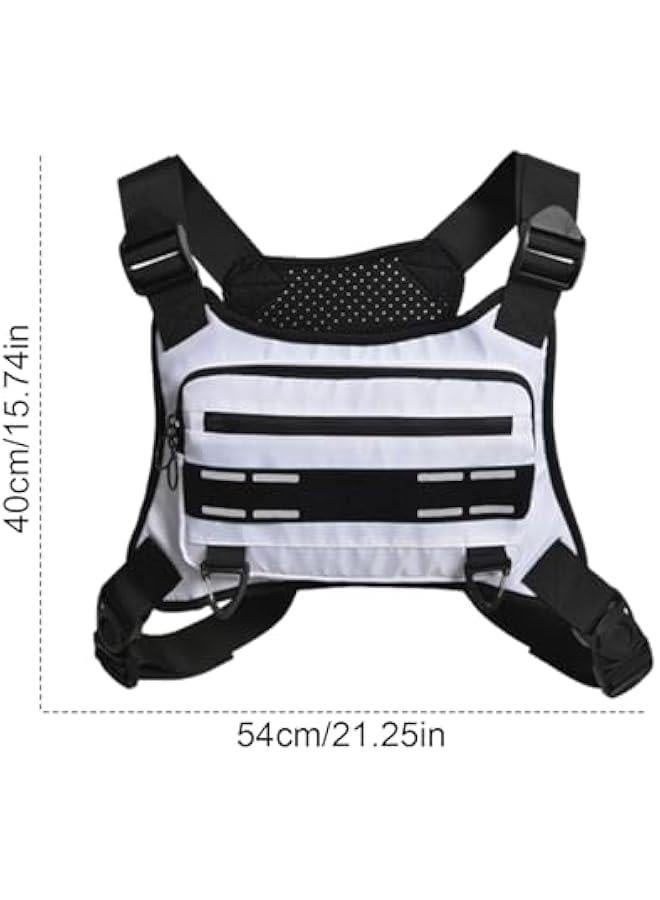 Adjustable Running Chest Bag | Chest Running Bag | Chest Workouts Pouch | Running Vest Bag - Men's and Women's Reflective Chest Pack, Chest Pouch, Running Backpack, and Adults - Image 2