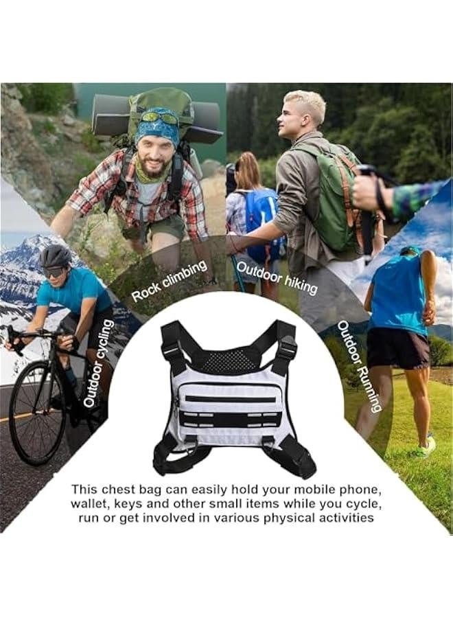 Adjustable Running Chest Bag | Chest Running Bag | Chest Workouts Pouch | Running Vest Bag - Men's and Women's Reflective Chest Pack, Chest Pouch, Running Backpack, and Adults - Image 5