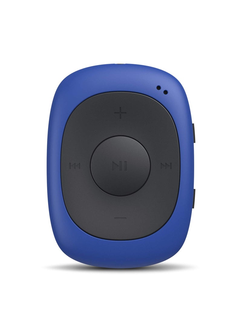 AGPtek AGPTEK G02 8GB Clip MP3 Player with FM Shuffle, Portable Music Player with Sweatproof Silicone Case for Sports, Blue  - Image 1