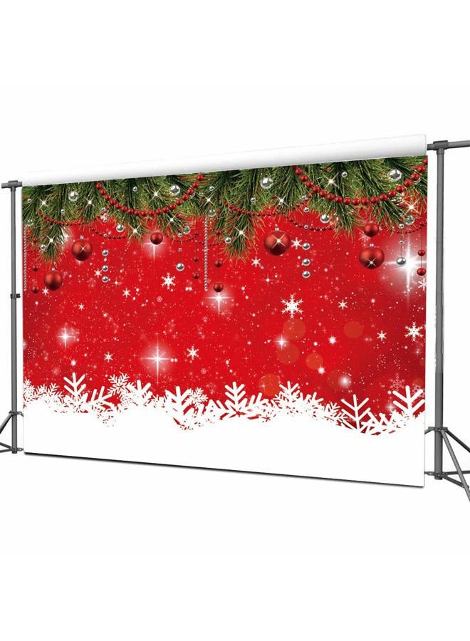 CYLYH 7x5ft Snowflake Christmas Backdrop for Winter New Year Eve Photography Family Party Birthday Glitter Bokeh Sparkle Red Merry Xmas Background Baby Shower Decoration Backdrop D504 - Image 3