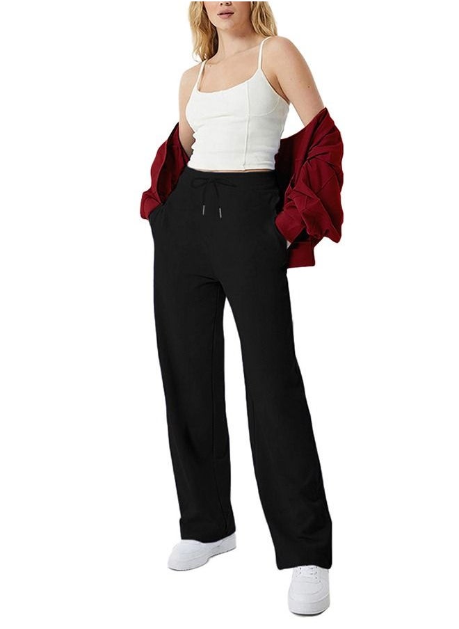 Nileton - Sportswear - Sport Leggings Pants With Wide Leg - High Waist - Image 1