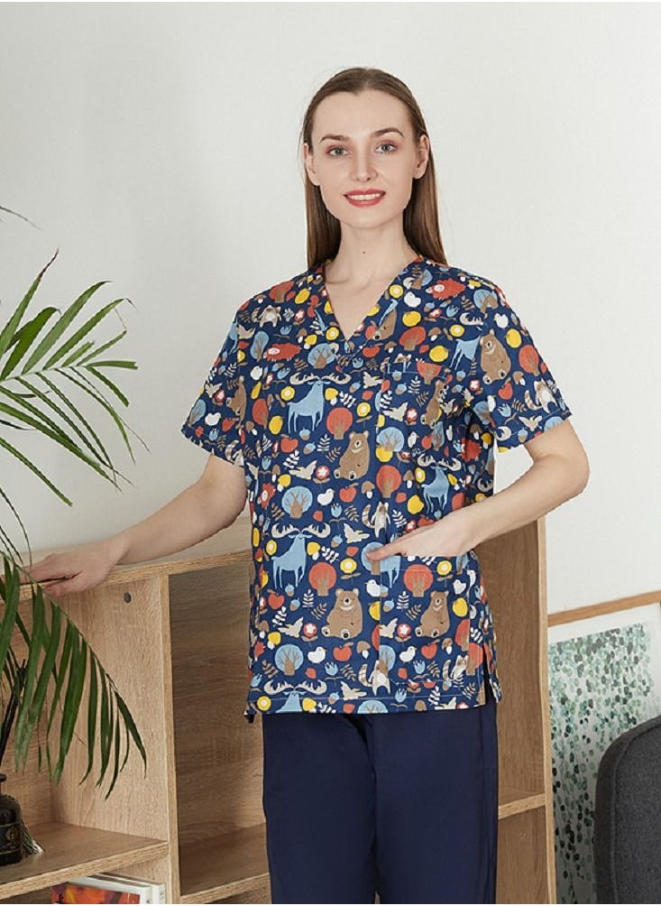 Gasin - Unisex Cartoon Matte Frosted Uniform Top. - Image 1