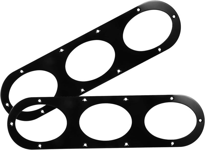 2pcs Car Rear Bumper Air Diffuser Panel Aluminum Alloy Rear Bumper Diffuser for Vehicle Exterior Modification, Black, Compatible with Cars for Enhanced Aerodynamics and Styling - Image 1