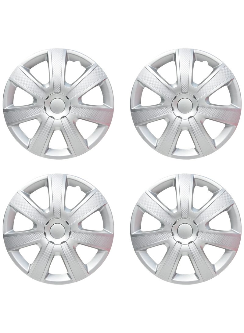 15 Inch Wheel Cap with Universal Wheel Hubcaps Set of 4 Pcs Automotive Hub Snap-On Rings Wheel Cover - WJ-5085-A-15 - Image 5