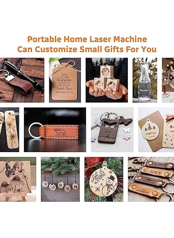 WAINLUX K6 Mini Laser Engraving Machine with 0.05mm Accuracy, 3W Laser Power, Wireless BT App Control, Offline Engraving, Laser Cutter Engraver Tool for Wood Vinyl Leather Glass, DIY Art, Logo Design - Image 3