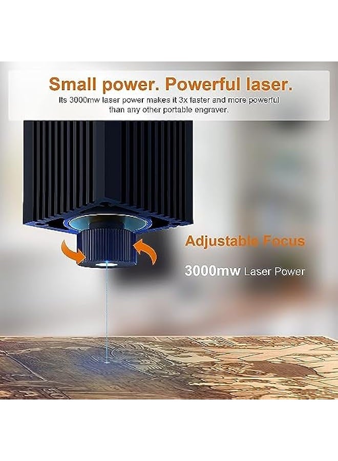 WAINLUX K6 Mini Laser Engraving Machine with 0.05mm Accuracy, 3W Laser Power, Wireless BT App Control, Offline Engraving, Laser Cutter Engraver Tool for Wood Vinyl Leather Glass, DIY Art, Logo Design - Image 4