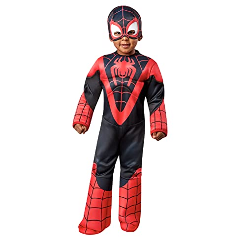 Rubies II Toddler Marvel: Spidey and His Amazing Friends Miles Morales Deluxe Costume, As Shown, 2T3T,702741_2T3T - Image 1
