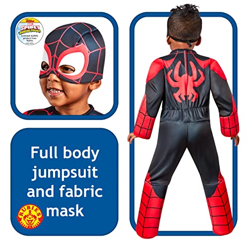 Rubies II Toddler Marvel: Spidey and His Amazing Friends Miles Morales Deluxe Costume, As Shown, 2T3T,702741_2T3T - Image 2