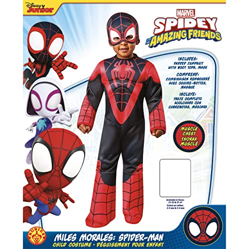 Rubies II Toddler Marvel: Spidey and His Amazing Friends Miles Morales Deluxe Costume, As Shown, 2T3T,702741_2T3T - Image 5
