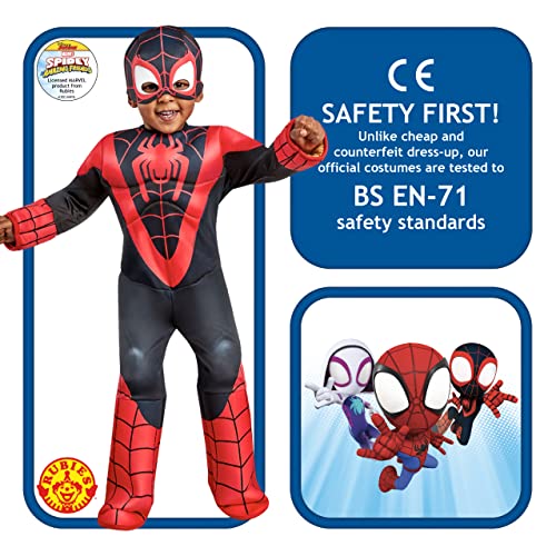 Rubies II Toddler Marvel: Spidey and His Amazing Friends Miles Morales Deluxe Costume, As Shown, 2T3T,702741_2T3T - Image 3