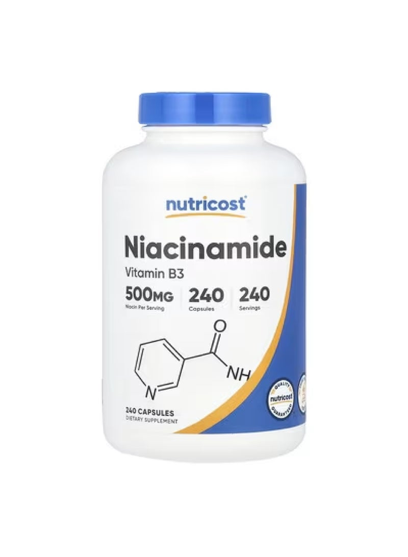 Nutricost Niacinamide, 500 mg, 240 Capsules