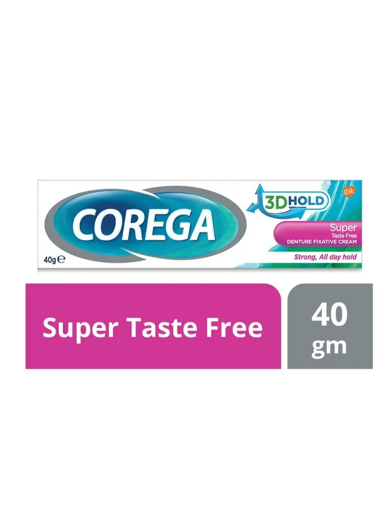 COREGA Super Taste Free Denture Fixative Cream 40gm